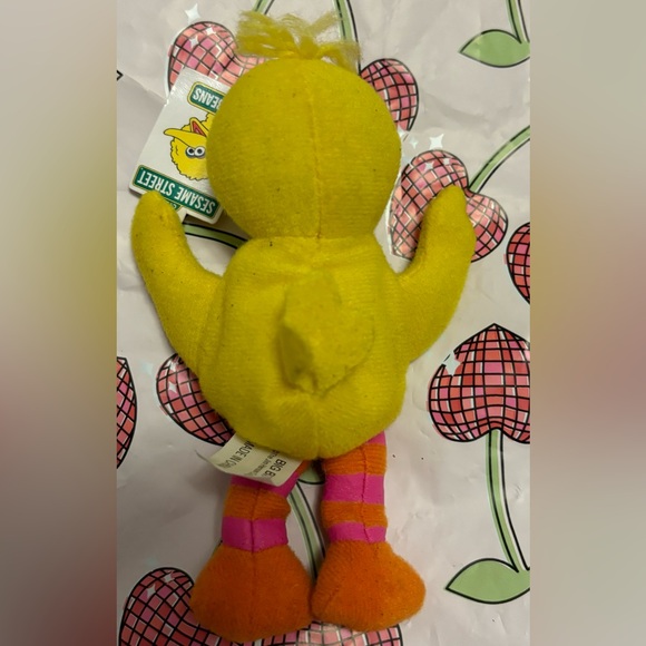 Vintage 1999 Sesame Street Mini Beans Big Bird Plush Kellogg's Collectible w/Tag - Picture 4 of 8